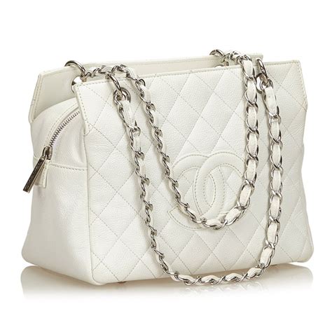 white chanel caviar bag|Shop Chanel Caviar Leather Handbags .